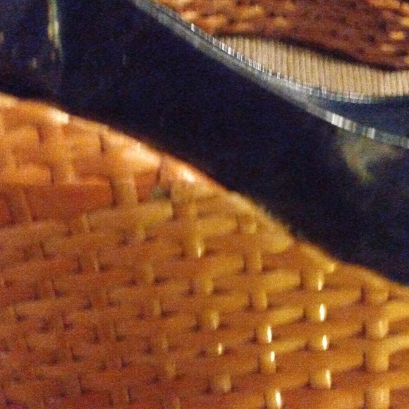 ❤️TORY BURCH Navy Blue Nautical Wicker Wedge Slingback Shoes 8 1/2 - Picture 7 of 7